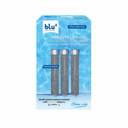 NMC filter cartridge for blu Ionic Shower Filter Handheld 3-pack box